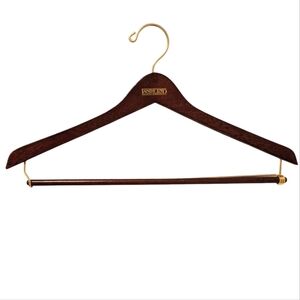 LANDS END Mahogany Dark Brown Wooden Suit Hanger Vintage Quality